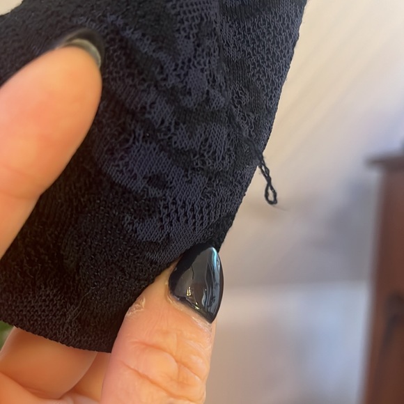 ALEXANDER MCQUEEN | black & blue DAMASK KNIT Dress - Picture 7 of 7